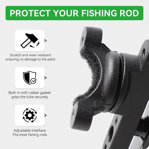 Tcakelox Spinning Rod Holder for Bicycle and Motorcycle Rod Rack for Bicycle Fishing Securely Attached to The Bike thumbnail 6