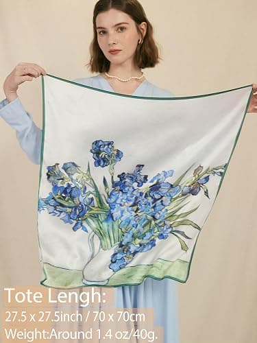 Onllh Silky Scarf for Women Lightweight Satin Bandanas Neck Hair Wrap For Sleeping Head Scarves 27.5" thumbnail 3