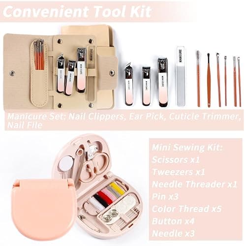 Women's Emergency Kit for Weddings - Survival Set With Makeup Bag, 36 Pc Essential Items for Brides Daily - white thumbnail 4