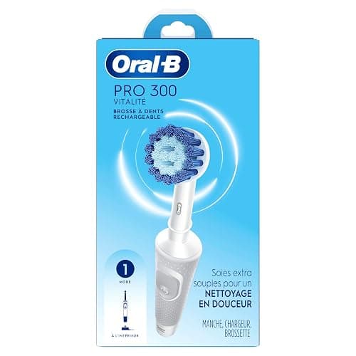 Oral-B Pro 300 Sensitive Clean Vitality Electric Toothbrush with (1) Brush Head, Rechargeable, White thumbnail 14