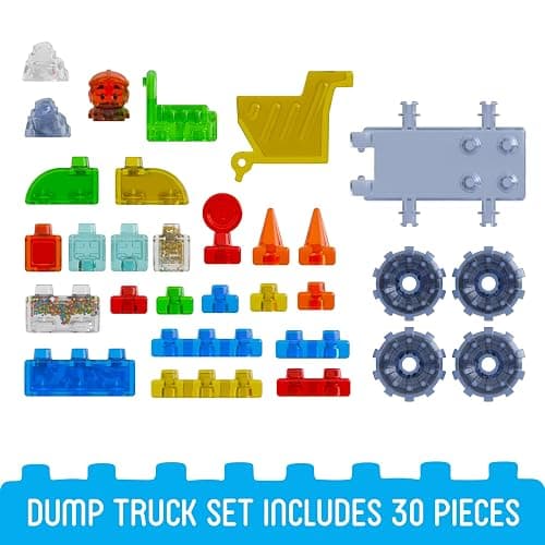 Jelly Blox Construction Dump Truck Set | 30 Pieces | Toddler & Preschool Building Blocks Kids Can Squeeze, Stretch, Squish | MESH ACCREDITED | Safety Tested & Ouch-Free | Sensory Play Toy Ages 2+ thumbnail 4