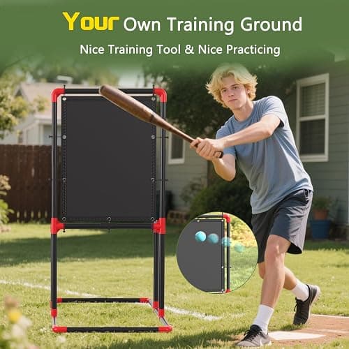 Baseball Strike Zone Target for Plastic Balls Compatible with Wiffle Ball and Blitzball Pitching Training Strike Zone Target Set Up and Assemble Easily thumbnail 2