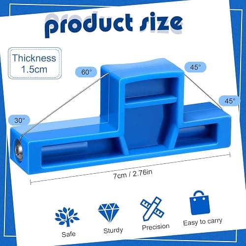 Lanties Angle Cutting Clay Tool Steel Wire Bevel Cutter Small Pottery Angle Clay Trimming Tool Plastic Ceramic Wire Small Pottery Cutter for Ceramics and Sculpting, 2.7 x 1.1 x 0.4 Inch thumbnail 2
