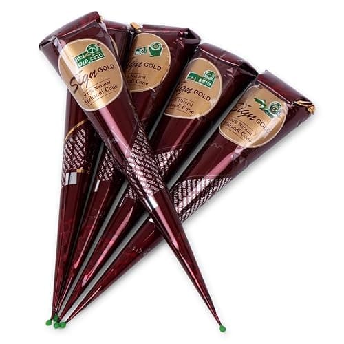 Natural Henna Paste Cones for Hair – 100% Pure & Ready to Use | No Ammonia or Chemicals | Pack of 3 – Dark-Brown, 30g Each Cone thumbnail 2