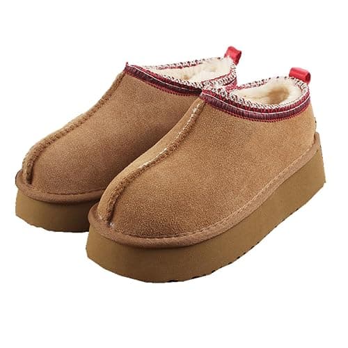 Gegefur Women's Snow Boots Platform Boot Fur Lined Slip On Short Boots - Image 1