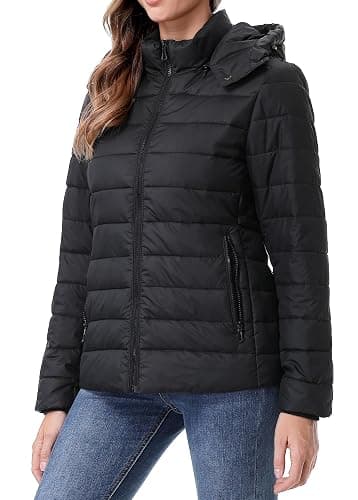 TDYPCI Women's Winter Coat Lightweight Waterproof Puffer Jacket - Quilted Short Down Coat for Women, Warm Winter Jacket thumbnail 8