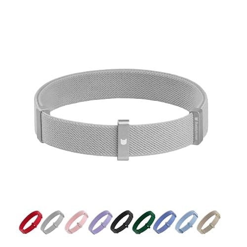 BuddyArmor Safety Cat Collar - U.S. IDA Gold Awarding Design, Stretch Elastic Quick Release, Non Breakaway - Light Weight for Kitten, Neck Fit 7.8'-15.7' for All Small Large Cat,M(Glacier Silver) - Image 1