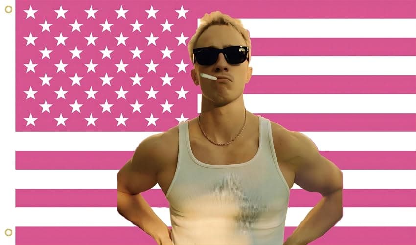 Rafe Cameron pink American flag - Image 1
