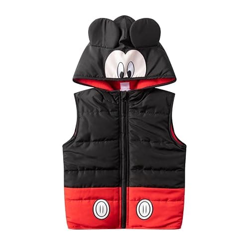 Disney Mickey Mouse and Pluto Boys Long Sleeve Shirt, Hooded Vest and Pants Set for Infant and Toddler thumbnail 2
