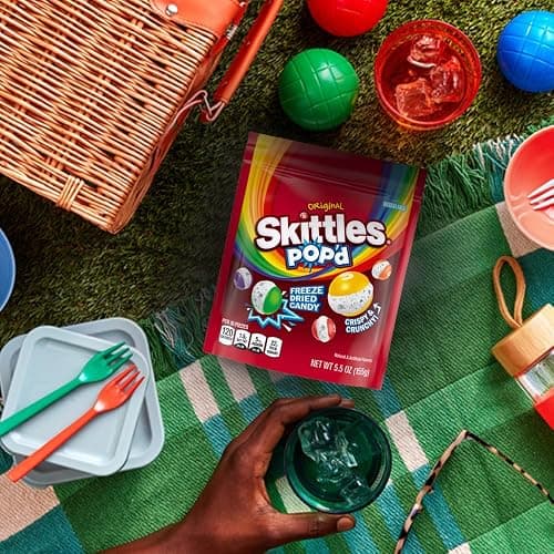 SKITTLES POP'd Originals Freeze Dried Candy, 5.5 Oz Resealable Candy Bag - Original - 5.5 Ounce (Pack of 1) thumbnail 6