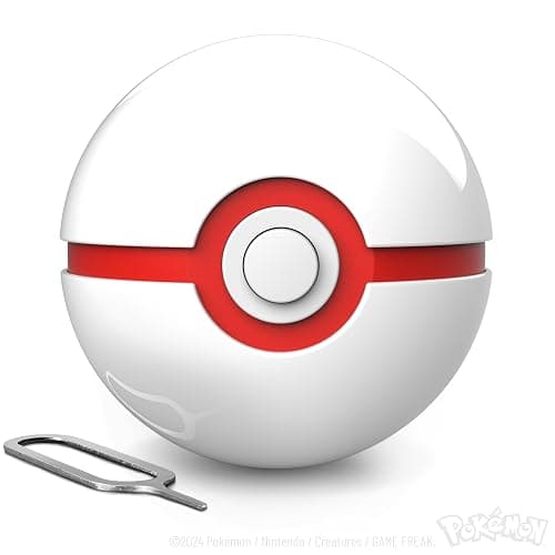 The Wand Company Pokémon Trainer Mini Poké Ball Range of Authentic Replicas - Realistic, Electronic, Die-Cast Poké Ball with Display Stand Light Features (Mini Premier Ball) thumbnail 5