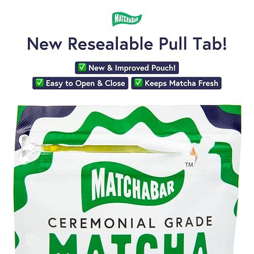Matchabar Matcha Powder (30g) - Ceremonial Grade Authentic Japanese Matcha Green Tea - Matcha Green Tea Harvested in Japan - Matcha Tea Powder Latte - Zero Sugar, Vegan & 0 Calories thumbnail 7
