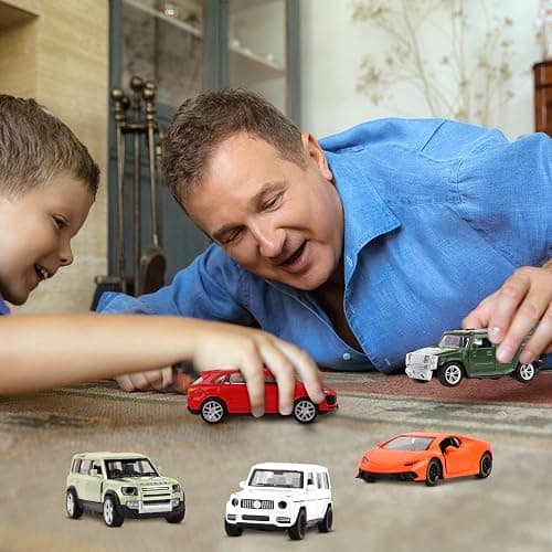 Hooqict Metal Die Cast Toy Car Set of 5, Openable Doors Pull Back Car for Kids Boys Age 3 4 5 6 7 8, Racing Car Party Favors Mini Toy Car for Pinata Stuffers, Goodie Bag Stuffers, Birthday Gifts thumbnail 6