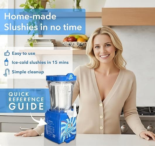 Mr Slushee Slushie Machine for home, New and Improved Countertop Slushy Maker for Kitchen, 34 fl oz, Ice Cold Frozen Slush Drink, Slushy Cup, Turns Your Favorite Sodas into Slushies. thumbnail 3