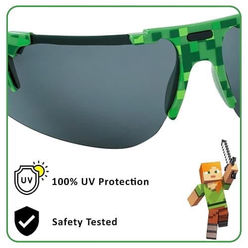 ARKAID Official Minecraft Boys Sunglasses | UV400 | One Size Fits Most Kids thumbnail 2