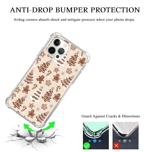 Vusbvelnot Brown Gingerbread Christmas Trees Case Compatible with iPhone 14 Pro, Cute Christmas Festival Case for iPhone 14 Pro, Cool TPU Bumper Phone Case Cover thumbnail 4