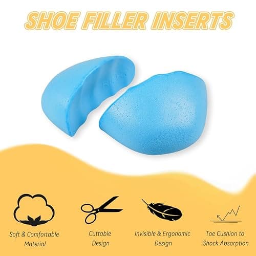 YISYFOOT Shoe Filler for Too Big Shoes, Inserts to Make Shoes Smaller, Toe Filler Cushion Inserts for Loose Shoes, for Men and Women (M: Half to one Size Bigger) thumbnail 2