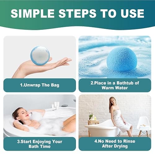Bath Bombs for Women Mom Her Set, Christmas Stocking Stuffers for Teen Gifts - 12Pack Handmade Natural & Organic, Spa Relaxing Birthday Gifts for Men, Aromatherapy Bubble Bath, White Elephant Gifts thumbnail 6