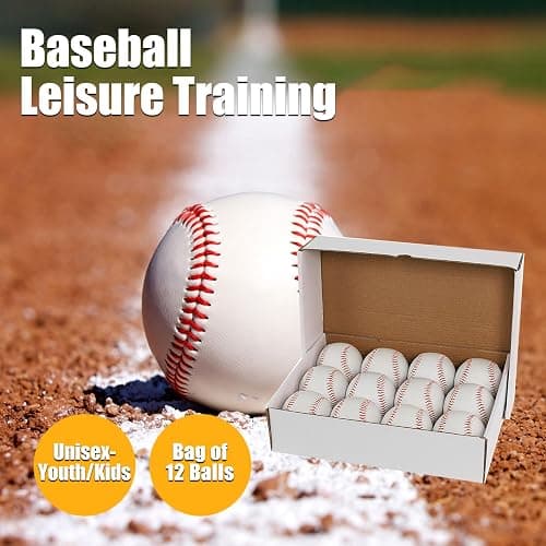 Forcebucket Official Size Practice Training Baseballs 12 Balls Pack Blank Baseball Sports Youth/Adult for League Play, Pitching, Batting, Fielding, Autograph, Gifts(One Dozen) thumbnail 6