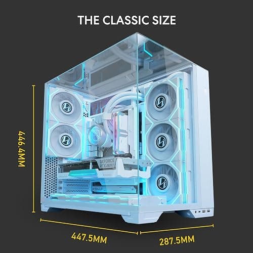 Lian Li O11Vision Compact White-Steel-Tempered Glass ATX Mid Tower Computer Case-Back Connect Support-O11VPW thumbnail 3