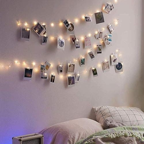 17Ft 50 LED Fairy String Lights with Clear Clips - Perfect for Dorm, Bedroom, Wedding Decor thumbnail 6