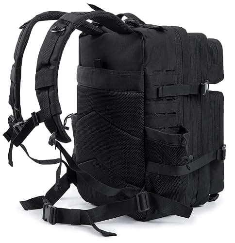 QT&QY 25L/45L Grande capacité Sacs à dos tactiques militaires pour hommes Sac de jour Molle sac à dos de fitness Sac à dos de randonnée avec porte-bouteille thumbnail 3