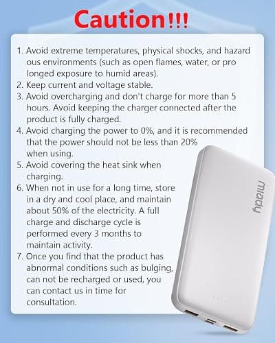Miady 2-Pack 10000mAh Dual USB Portable Charger, USB-C Fast Charging Power Bank, Backup Charger for iPhone 15/14/13, Galaxy S23/22, Pixel and etc thumbnail 9