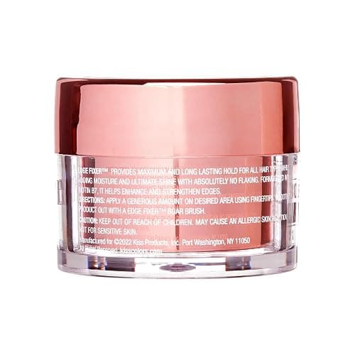 KISS Colors & Care Maximum Hold Edge Fixer, 24 Hour Scented Styling Hair Gel with Biotin, Non-Greasy, Long-Lasting Moisture & Shine for All Hair Types, 30 mL (1.01 US fl. oz.), Sweet Peach thumbnail 8