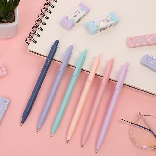 SKYDUE Cute School Supplies 38 PCS, Pencil Case with 12 Pastel Highlighters, 5 Black Gel Pens, Mechanical Pencils, College Essentials Students Stationary Set Pink thumbnail 7