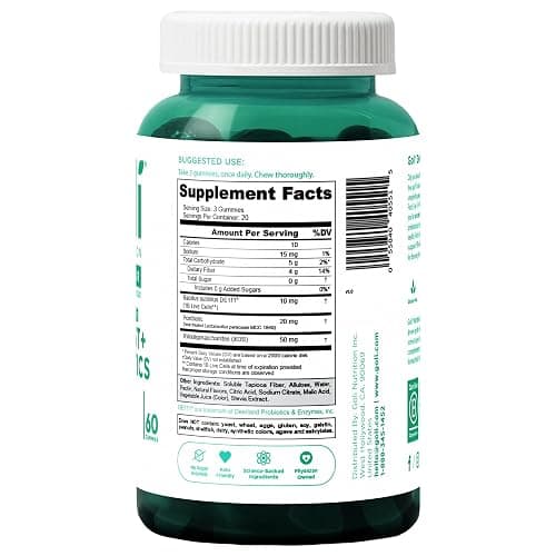 Goli Zero Sugar Trio- World's First 3-in-1 Pre, Post, Probiotic, Apple Cider Vinegar with Vitamin B12 and Probiotics, Ashwagandha & L-Theanine, Vitamin D gummies. Vegan, Gelatin & Gluten-Free, Non-GMO thumbnail 6