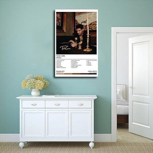 HDZYZZA Drake Poster Take Care Album Canvas Poster Wall Art Decor Print Picture Paintings for Living Room Bedroom Decoration Unframe: 12x18inch(30x45cm) thumbnail 4