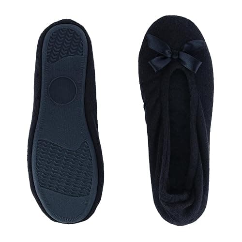 CTM Women's Terry Ballerina Slipper House Shoe thumbnail 3