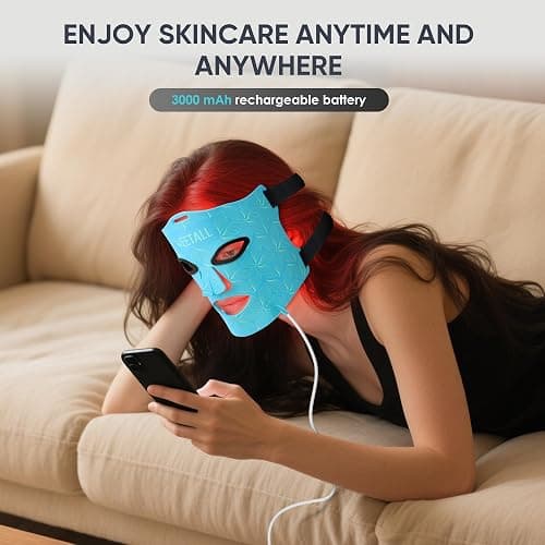 Infrared Red Light Therapy for Face: 4 Light Mode Red Light Therapy with Cooling, Home Use Beauty Equipment for All Skin Types, Christmas Birthday Gifts for Women Mom thumbnail 7