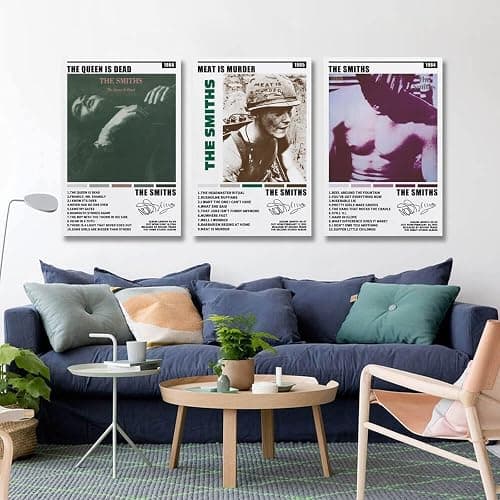 ZGHQHCDRH The Smiths, The Queen Is Dead, Meat Is Murder - Set of 3 Album Posters Music Canvas Wall Art For Room Aesthetic 08x12inch(20x30cm) thumbnail 3