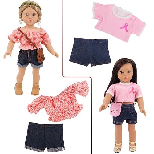 K.T. Fancy 10 Sets American 18 Inch Doll Clothes and Accessories Include Doll Clothing Dress Fit for 18 inch Dolls ( No Doll ) thumbnail 4