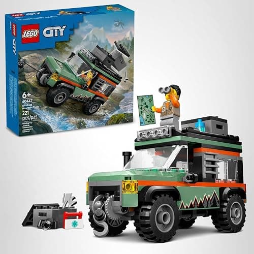 LEGO City Off-Road 4x4 Mountain Truck Toy - Building Toy Set for Kids, Boys and Girls, Ages 6+ - Fun Gift Idea for Birthdays and Holidays - with Adventurer Minifigure and Accessories - 60447 thumbnail 7