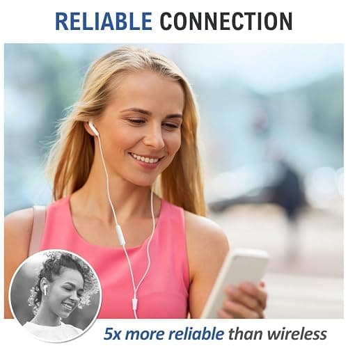 LUDOS FEROX Wired Earbuds in-Ear Headphones, 5 Year Warranty, Earphones with Microphone, Noise Isolation Corded for 3.5mm Jack Ear Buds for iPhone, Samsung, Computer, Laptop, Kids, School Students thumbnail 8