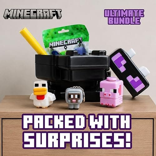 Just Toys – Minecraft Ender Dragon Surprise Bundle, Mystery Toys Inside | Series 2 Ender Dragon 9-inch figure opens to reveal a surprise squishme, hanger, plush, spinner & poster inside thumbnail 6