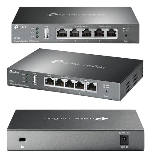 TP-Link ER605 Gigabit VPN Router, Business Multi-WAN Wired Router, 5x Gigabit Ports, Secure VPN, Omada SDN Cloud Management Gateway, Supports IPsec/PPTP/L2TP, Up to 20 Ipsec VPN Tunnels thumbnail 6