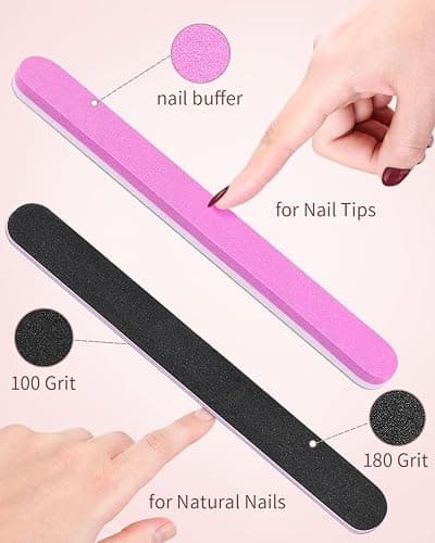 MORGLES Clear Acrylic Nail Tips 500pcs Square Half Cover for Beginners | ABS Plastic, with Glue, Clipper, Files, Cuticle Tool, 10 Sizes 0–9, Works with Dip Powder, Gel Polish, for DIY, Home Use thumbnail 4