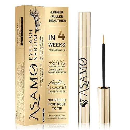 Eyelash Growth Serum – Lash Serum for Eyelash Growth with 15 Plant Extracts for Longer Thicker Fuller Lashes Nourishing Formula to Enhance Natural Beauty Hypoallergenic Oil Free lash growth serum -3ml - Image 1