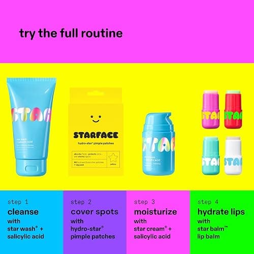 Starface Hydro-Star® Play Pimple Patch Refills, Hydrocolloid, Dermatologist Tested, Covers and Protects Visible Spots, Absorbs Pimple Gunk, Vegan and Cruelty-Free Skincare (36 Count) thumbnail 4