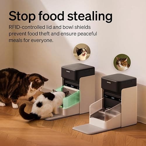PETLIBRO Automatic Cat Feeders for 2 Cats, RFID Collar Tag for Exclusive Meals, Cats Recognition to Stop Food Stealing, Diet Tracking for Multi-Pet Homes and Different Diets, Pet Feeder Pack of 2 thumbnail 4