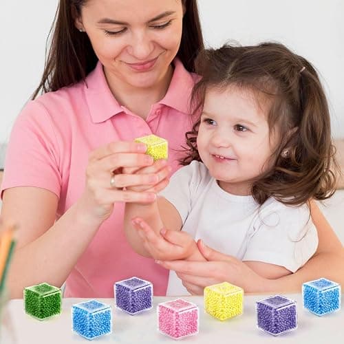 Hooqict 20Pcs Stress Cube Squishy Stress Balls Ice Cube Fidget Sensory Squeeze Toys Mini Squishies Squishy Cube for Kids Teen Adults Stress Relief Classroom Home Office thumbnail 2