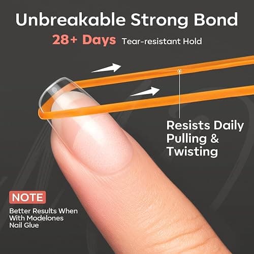 Modelones Extra Short Coffin Nail Tips 360pcs Clear Press On Nails Soft Gel | Clear Fake Nails Press On Full Cover Half Matte Acrylic Gel Tips for Extension Salon 15 Sizes thumbnail 3