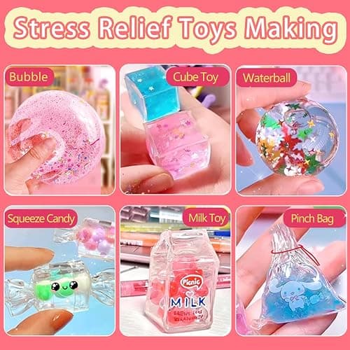 shaguanchang 5PCS Nano Tape Bubble Kit for Kids, Nano Bubble Tapes Kit with Glitter, Clay, Cute Stickers and Accessories Tools, Nano Tape Crafts for Kids Teens Girls thumbnail 2