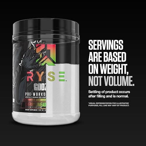 RYSE Godzilla X Noel Deyzel Pre Workout Powder - Sour Watermelon - 400mg Caffeine, High Stim Pre-Workout for Men & Women with Citrulline & Beta Alanine - Energy, Pump & Focus - 20/40 Servings thumbnail 8