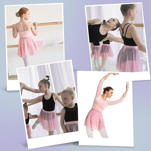 Yolev Women's Ballet Wrap Skirt Chiffon Dance Wrap Skirt with Adjustable Waist Tie Gymnastics Ballet Skirts for Women thumbnail 5