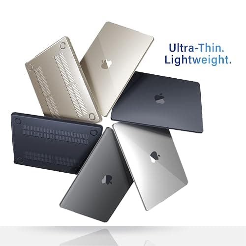 IBENZER Compatible with 2025 2024 2023 2022 MacBook Air 13 inch Case M4 A3240 M3 A3113 M2 A2681, Hardshell Case & KeyboardCover & ScreenFilm & Type-C for Mac Air 13.6, Crystal Clear, AT13-KK-CYCL+2TC thumbnail 6