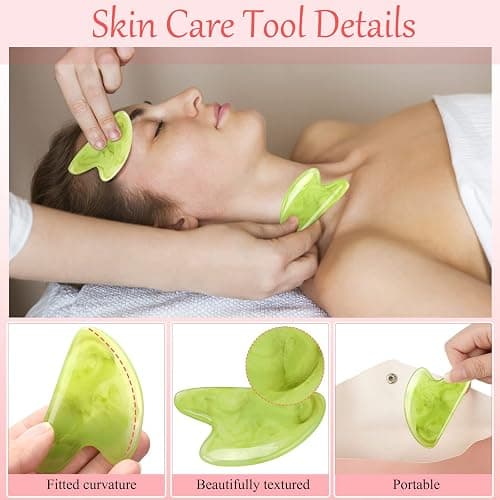 Sherr 24 Pcs Gua Sha Facial Tool Resin Gua Sha Massage Tool Heart Shaped Gua Sha Stone Guasha Board for Face Body Skin Massage Spa Acupuncture Prevent Wrinkles (Multi Colors) thumbnail 3